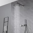 thumbnail image 3 of Simple black brass shower system with wall mounted design Two handles Dual control for Hot & Cold 2-function hidden bathroom Tap My Lux Decor Round, 3 of 12