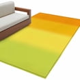 thumbnail image 2 of Colorful Gradient Washable Area Rugs 2.7'x5', Green Yellow Orange Ombre Striped Modern Low Pile Throw Living Room Rug Non-Slip Sturdy Edge Binding Carpet for Indoor Entryway Bedside Kitchen, 2 of 9