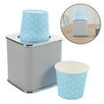 thumbnail image 2 of GOOHOCHY Dispensador de vasos desechables de agua, dispensador de vasos de papel, portavasos para bebidas tipo tirador con 10 vasos (vaso con patrón aleatorio), 2 of 8