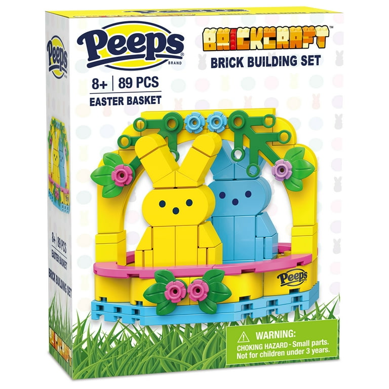 Brickcraft Peeps Easter Basket Blue & Yellow Brick Building Kit