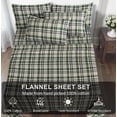 thumbnail image 3 of Ruvanti Flannel Sheets Twin Size 4 Pcs - 100% Cotton Double Brushed Bed Sheets, Deep Pockets 16 Inches, All Seasons Breathable, Extra Soft & Comfy Twin Sheets Set, Olive Brown, 3 of 6