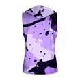 thumbnail image 4 of YLSDY Men's All-Over Print Sleeveless Hoodie Top, Casual Drawstring Pullover Tank for Street Style Purple S, 4 of 9