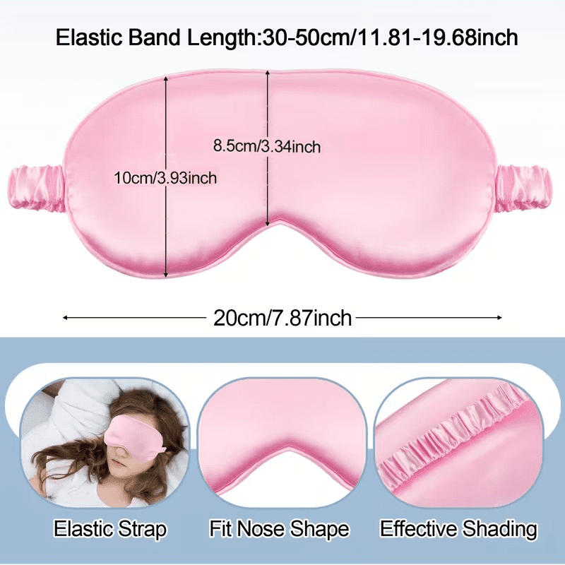 24Pcs Satin Sleep Mask With Elastic Band, Soft Breathable Eye Masks with Light Blocking, Night Blindfold face Mask For Travel Office Nap Airplane Rest