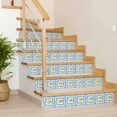 thumbnail image 4 of Mi Alma Vinyl Peel and Stick Lemon RemovableL02 Backsplash Tile Stickers, Cornflower Blue/Yellow, 4" x 4" (24-Pack), 4 of 9