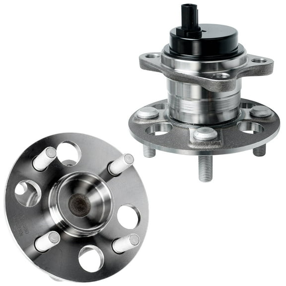 Detroit Axle - Rear 2pc Wheel Bearing Hubs for 2012-2019 Toyota Prius, 06-14 Yaris, 2013 Scion iQ, 2 Wheel Bearing and Hubs Assembly Replacement