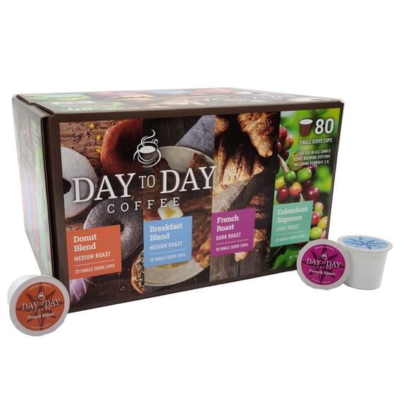 Day to Day Coffee Mixed Regular Variety 80ct Single Serve Cup
