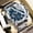 Silver Case Blue Surface Steel Belt, variant on Men's Chronograph Quartz Watch, Stainless Steel Band, Luminous 30M Waterproof Sports Wristwatch