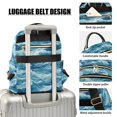 thumbnail image 3 of FORMRS Mini Backpack Purse for Women Quilted Travel Daypack Casual Shoulder Bag, Green Watercolor Ocean Waves, 3 of 7