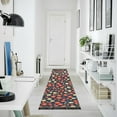 thumbnail image 4 of Yayeee Runner Rug for Bedroom 2'x6' Machine Washable Hallway Non Slip Mat, Red Floral, 4 of 8