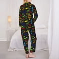 thumbnail image 3 of Bingfone Womens Pajama Sets Pixel Game Print,Long Sleeve Loungewear Pajamas Set-Large, 3 of 8