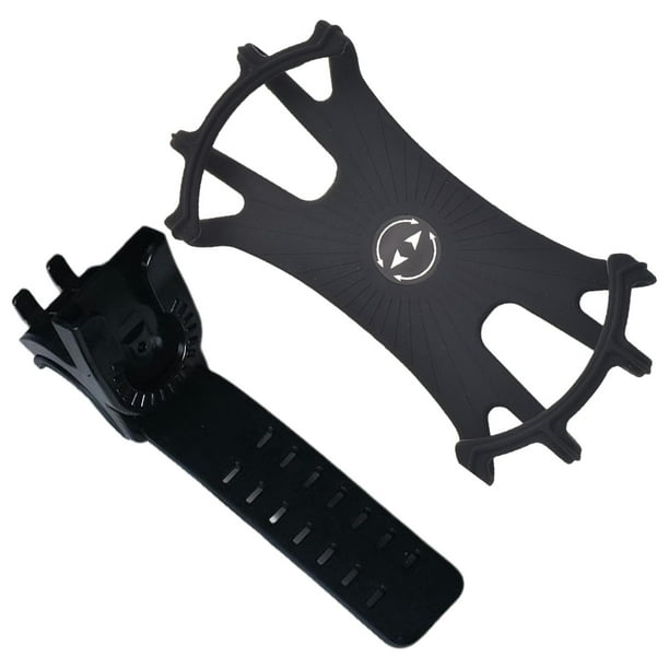 Soporte para teléfono de bicicleta giratorio de 360 grados, soporte universal para teléfono GPS, silicona B