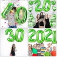 thumbnail image 5 of Globo gigante de helio de 40 pulgadas con números del 0 al 9 para fiestas de cumpleaños y sesiones de fotos (verde, 5), 5 of 5