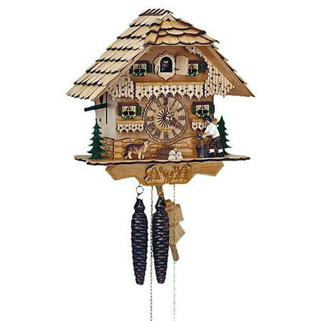 Schneider 10 Inch Wood House Black Forest Cuckoo Clock