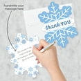 thumbnail image 2 of Big Dot of Happiness Blue Snowflakes - Shaped Thank You Cards - Winter Holiday Party Thank You Note Cards with Envelopes - Set of 12, 2 of 7