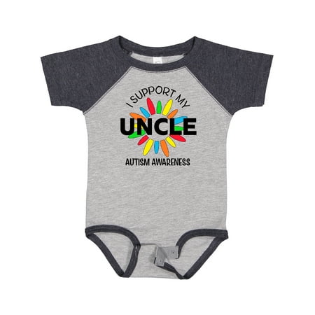 

Inktastic I Support My Uncle Autism Awareness Gift Baby Boy or Baby Girl Bodysuit