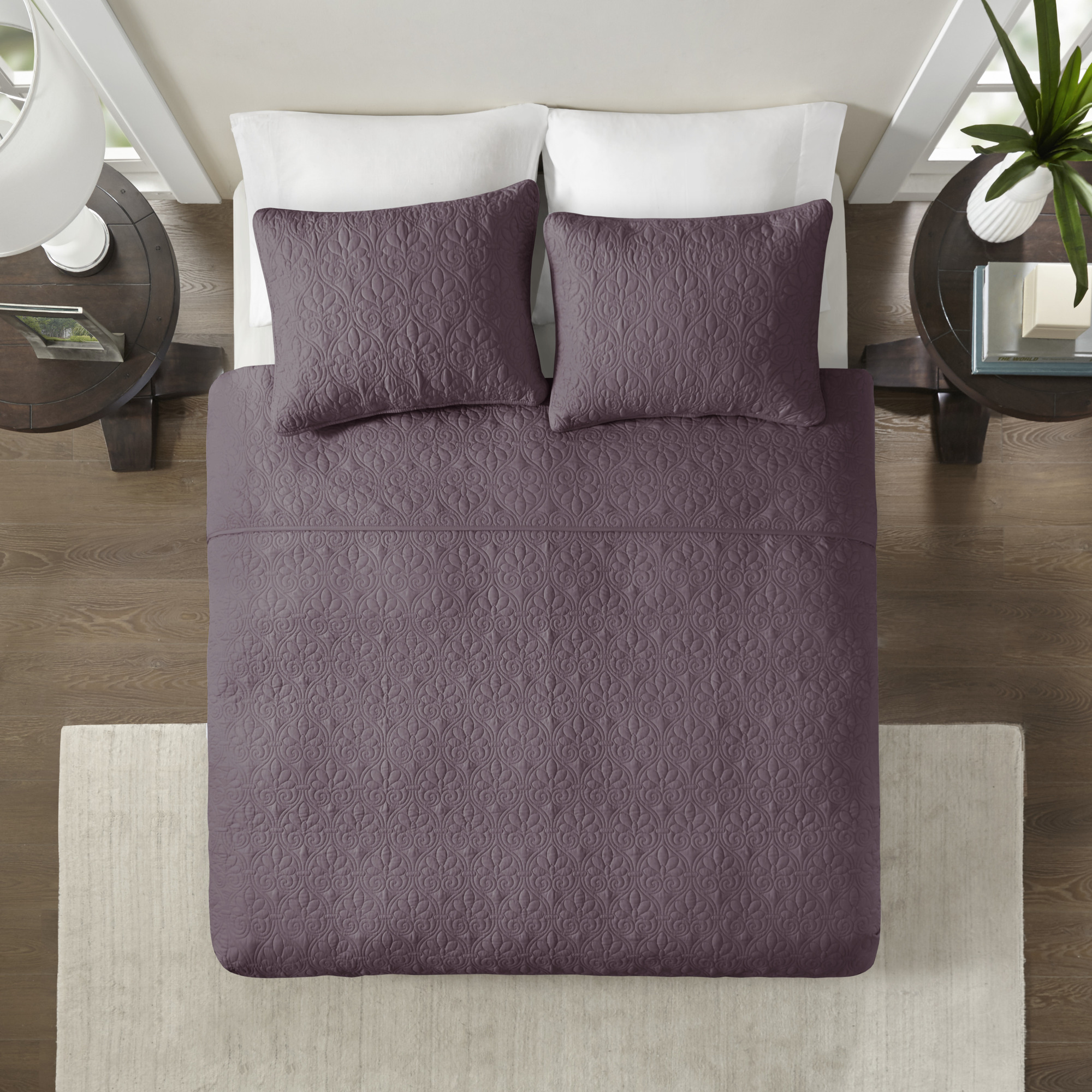 Home Essence Vancouver Super Soft Reversible Coverlet Set, Purple, Twin/Twin XL - image 5 of 13