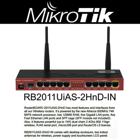 Mikrotik RB2011Ui RouterBOARD RB2011UiAS-2HnD-IN Wireless Router 5 Gigabit (Best Wireless Gigabit Router 2019)