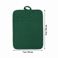 thumbnail image 2 of HOMEIORA 2 Pack Oven Pot Holder with Pocket Cotton Heat Resistant Coaster Potholder Kitchen Hot Pad Oven Mitts for Cooking Square 7" x 9", Dark Green, 2 of 5