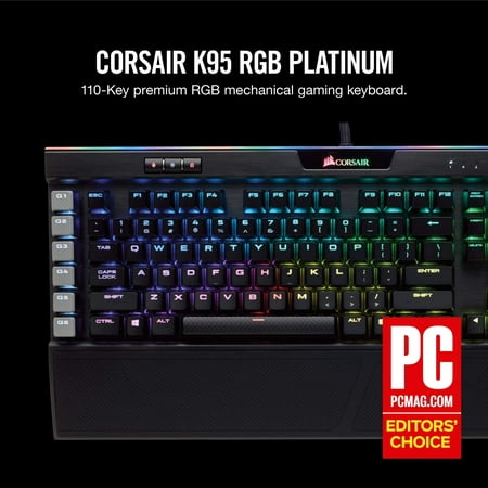 Corsair K95 RGB PLATINUM Mechanical Gaming Keyboard — CHERRY® MX Brown (Used) — Black