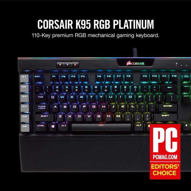 Corsair K95 Rgb Platinum Mechanical Gaming Keyboard Cherry Mx Brown Refurbished Black Walmart Com Corsair K95 Rgb Platinum Mechanical Gaming Keyboard Cherry Mx Brown Refurbished Black Walmart Com