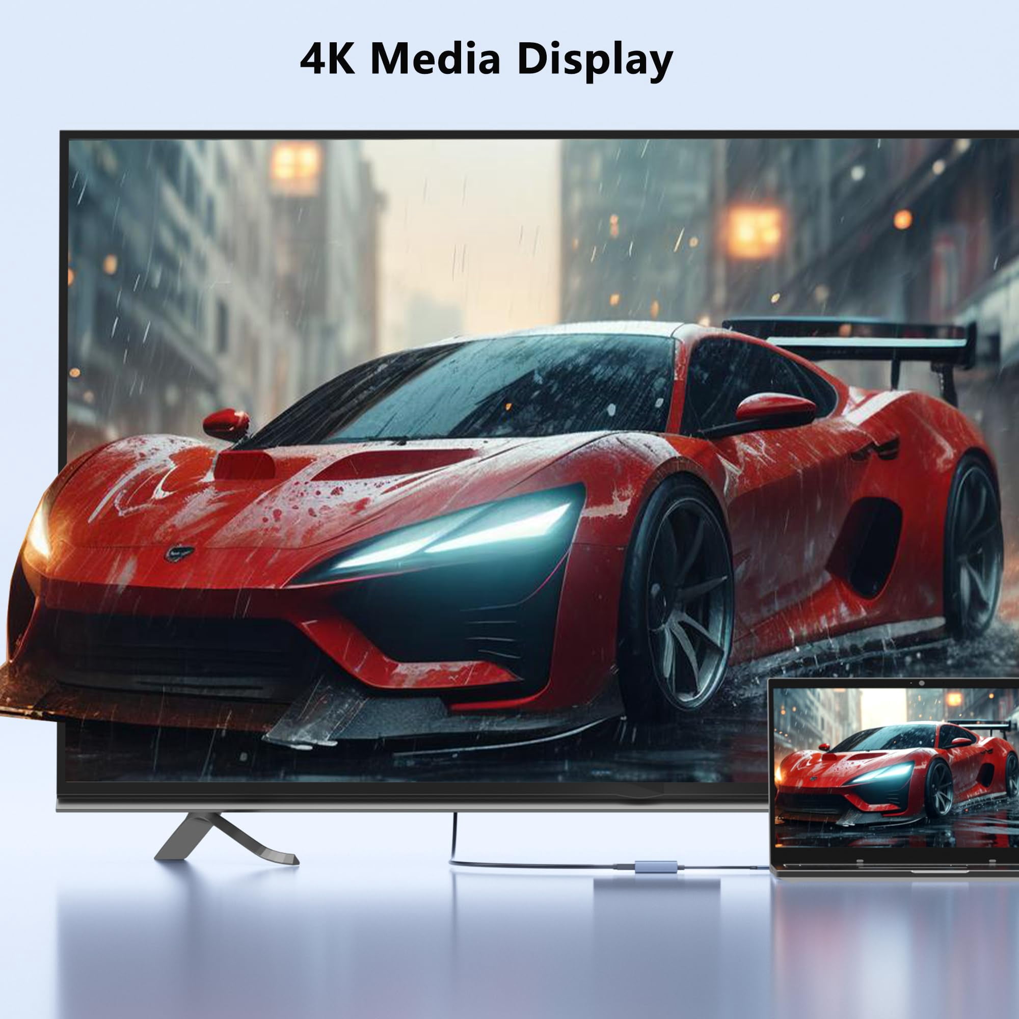 USB C to Dual HDMI Adapter, HDMI Splitter for Dual Monitors Support C to 2 HD Splitter Extended Display for Type C Devices, MacOS only Mirrors Same Screen(SST), Windows Extend Two Different Screen