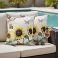 thumbnail image 5 of American Pastoral Style Pillow Covers 2 Pack Flower Sunflower Farm Pillowcase Waterproof Outdoor Throw Pillow Cover for Patio Garden Square Cushion 20”x20”, 5 of 9