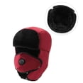 thumbnail image 5 of Qarigey Deportes al aire libre Gorra a prueba de viento Sombrero cálido Esquí Ciclismo Senderismo Gorra de invierno con cubierta facial Sombreros Rojo Qarigey AP000312-01, 5 of 5