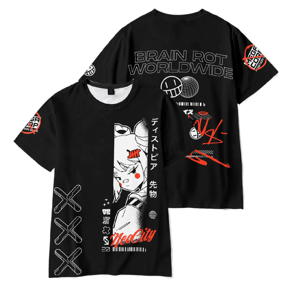The Boys Merch NeoCity Brain Rot T-shirt Fashion Unisex Short Sleeve Casual Graphic Tee