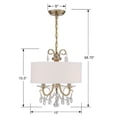 thumbnail image 5 of Othello 3 Light Vibrant Gold Chandelier, 5 of 7