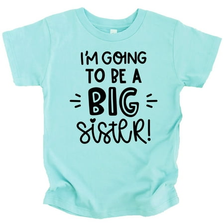 

Olive Loves Apple Big Sister New Baby Reveal I m Going to Be A Big Sister New Sibling Announcement T-Shirts Chill Shirt 12 Months