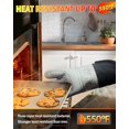 thumbnail image 2 of Paquete de 7 guantes de horno y agarraderas extra largos, silicona antideslizante resistente al calor hasta 500 °F con forro acolchado con mini guantes de horno y almohadillas calientes para barbacoa, 2 of 5