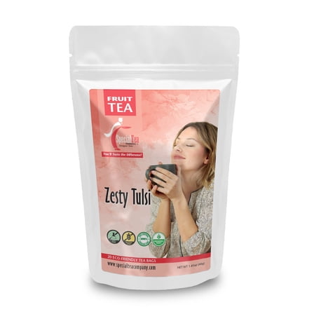 Special Tea Zesty Tulsi Fruit Tea, Loose Leaf 20 Tea Bags