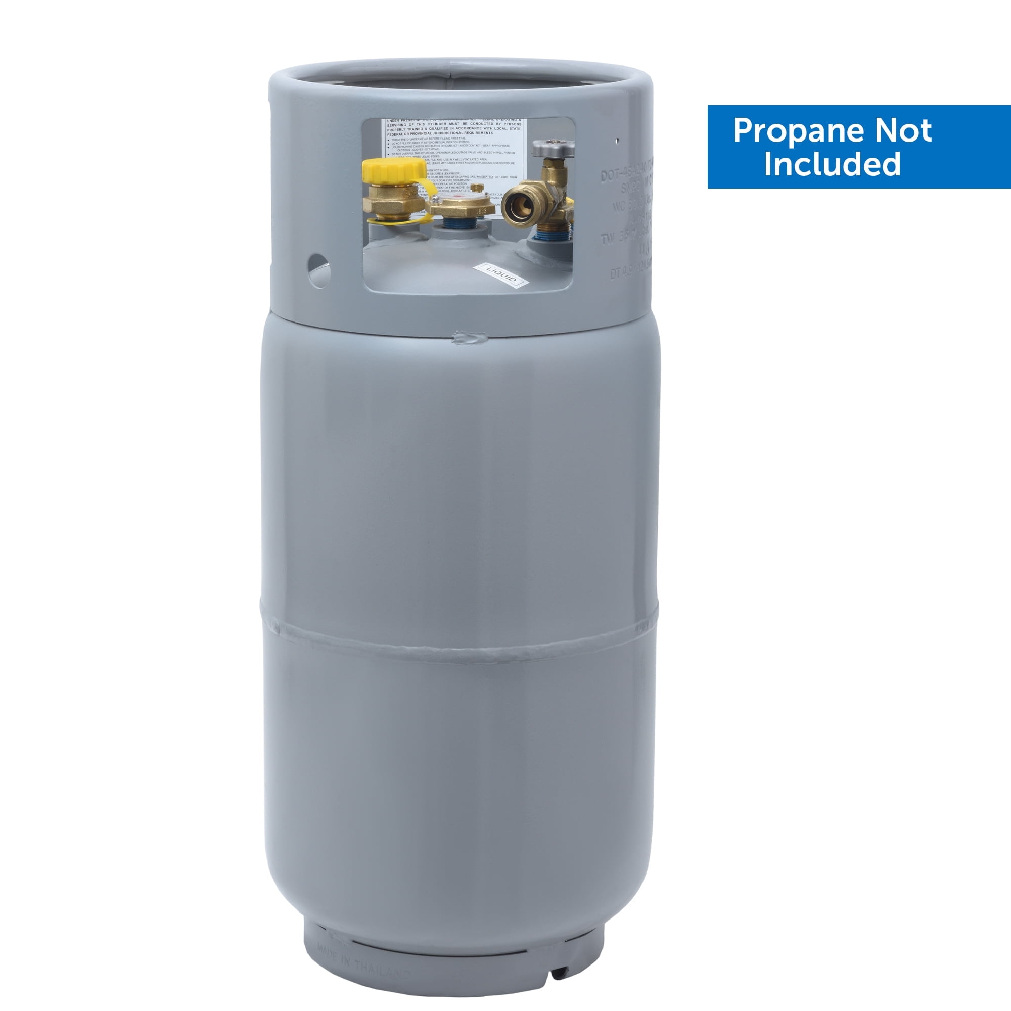 Flame King Stainless Steel Forklift Propane Tank Cylinder with Built-in Gauge, Gray, 33.5 0 lbs