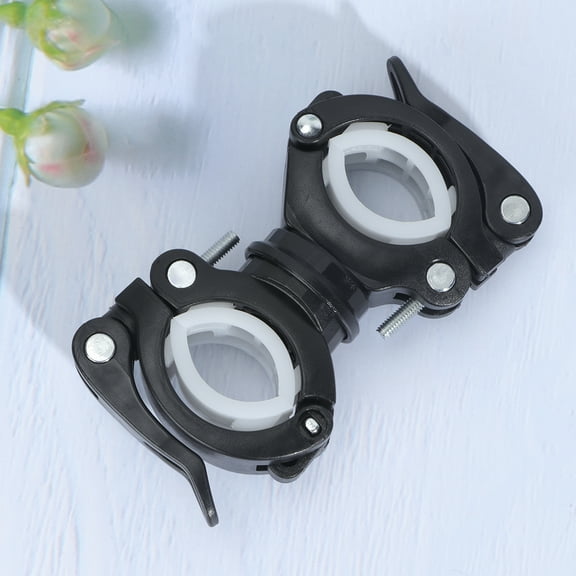 Bike Flashlight Holder with 360 Degree Rotation for Handlebar and Quick Release Black