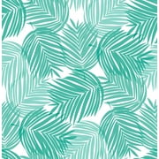 Packed Party Stay Palm Green Peel And Stick Vinyl Wallpaper, 216-in by 20.5-in, 30.75 sq. ft.