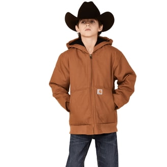 Carhartt Men's Quilted Flannel Lined Duck Active Jacket, Brown