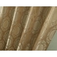 thumbnail image 4 of Olivia Gray Kenyon Damask Textured Jacquard 54 x 84 in. Single Rod Pocket Curtain Panel w/ Attached 18 in. Valance in Taupe, 4 of 7