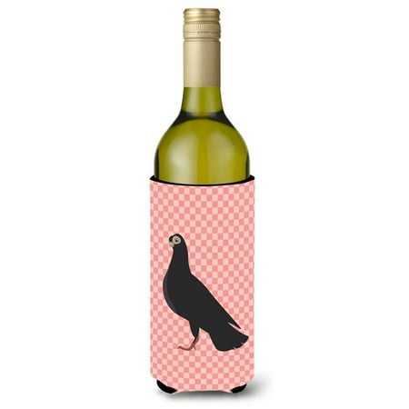 

Budapest Highflyer Pigeon Pink Check Wine Bottle Beverge Insulator Hugger