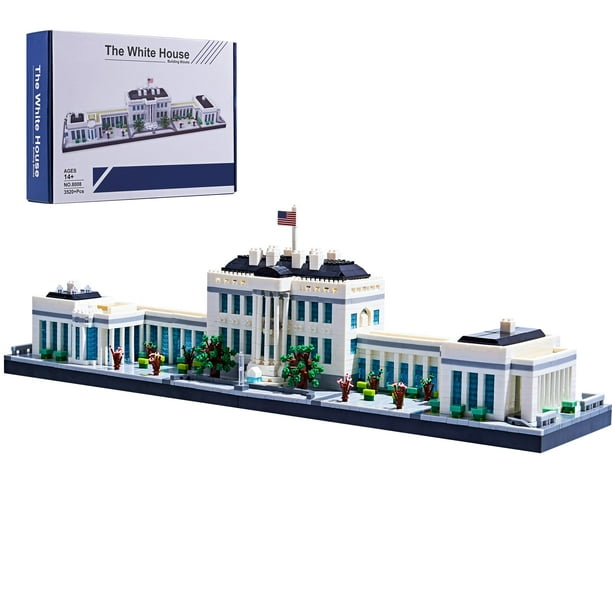 Lukhang Gift Architecture: Juego de construcción modelo de la Casa Blanca - Atractivo kit de microbloques con 3520 piezas - Perfecto para adultos y adolescentes - Regalo coleccionable estéticamente ag