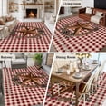 thumbnail image 6 of 6x9 Washable Area Rug, Farmhouse Country Non-Slip Large Rectangle Rug for Living Room Dining Room, Star Bless This Home Red Buffalo Plaid Indoor Floor Mat for Home Decor, 6 of 9