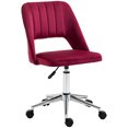 thumbnail image 1 of Vinsetto Armless Office Chair Swivel Computer Desk Chair, Red, 1 of 10