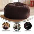 thumbnail image 2 of Small Solid Brown Kids Bean Bag Chair, 2 of 9