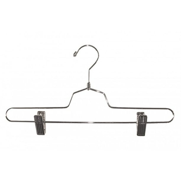 NAHANCO Metal Skirt/Pant Hangers 14" Chrome Home Use