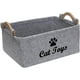 thumbnail image 1 of Caja de almacenamiento de juguetes para mascotas de fieltro, muy adecuada para guardar juguetes, accesorios y suministros para mascotas, gato, gris claro, 1 of 5