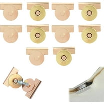 12 Pairs Seamless Magnetic Buckle Clasp for Bags, Clothing and DIY Crafts, Metal Seamless Magnetic Buckle Purse Clasp, Multifunctional Seamless Snap No Sewing Required Bag Clip (Gold)