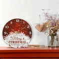 thumbnail image 6 of GZHJMY Christmas Red Snowflake Wall Clock, Silent Non Ticking Battery Operated Creative Decorative Round PVC Clock for Kitchen, Living Room, Bathroom, Home School Office Decor, 10 Inch, 6 of 7