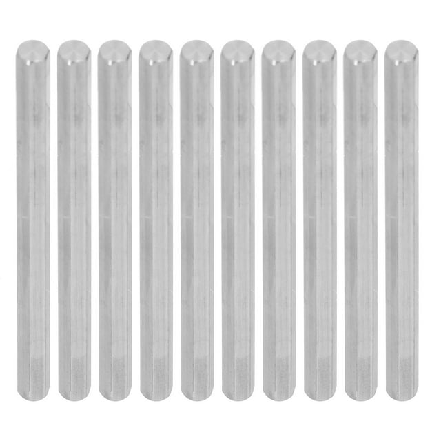 FAGINEY 10Pcs Hex Rod Bar Shaft Stainless Steel Tool for Intelligent Robots Engineering Equipment,Stainless Steel Hex Rod,Hex Rod Shaft