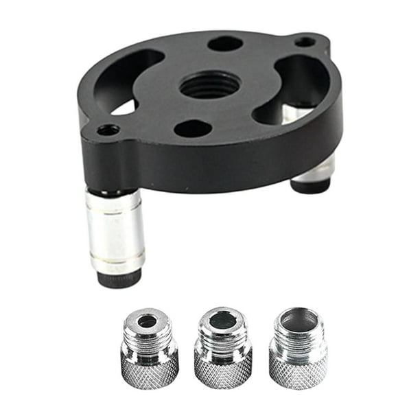 Kit de guía de broca autocentrante de 6-10 mm para agujeros rectos en paneles de madera Negro