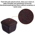 thumbnail image 4 of 32 Piezas Protectores de Suelo para Patas de Silla de Silicona Marrón, Tapas Cuadradas para Patas de Silla con Fieltro Envuelto, Adecuado Para: 0,55 Pulgadas-0,75 Pulgadas, 4 of 5