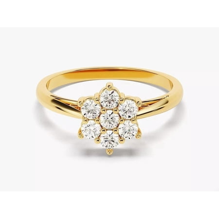2.00Ct Round Cut Lab Created Diamond Women's Wedding Ring 925 Sterling Silver 14K Yellow Gold Plated